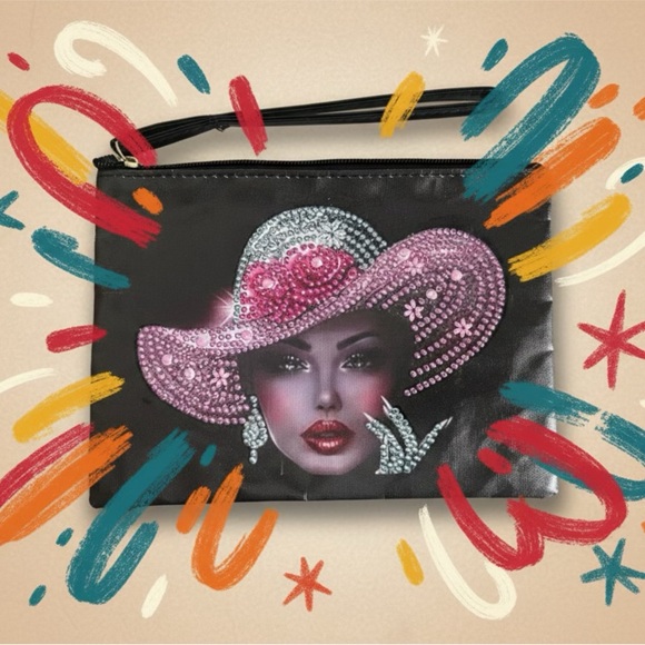 Glam Rhinestone Cosmetic Wristlet - Picture 1 of 2